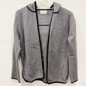 Zara Girl Knitwear Hooded Open Front Sweater Jacket Grey 13-14